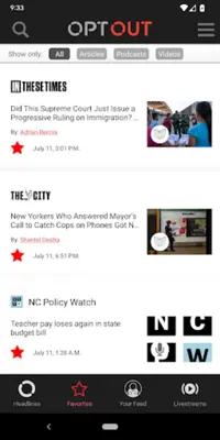 OptOut News android App screenshot 1